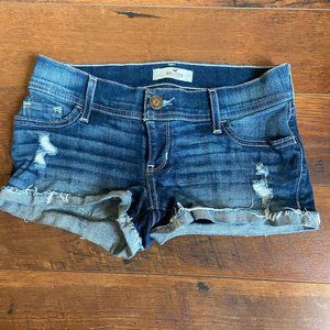 Hollister Women's Dark-Wash Shorts Size 0